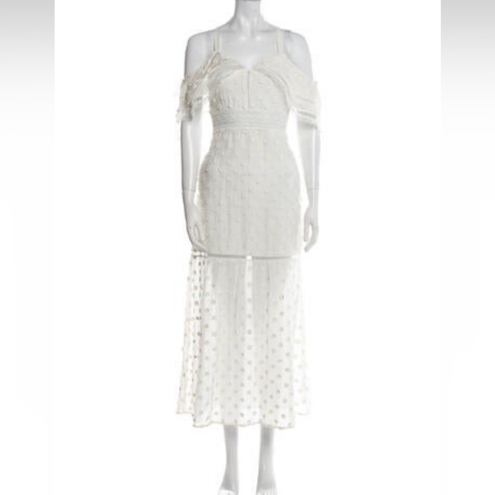 Self Portrait White Maxi Dress